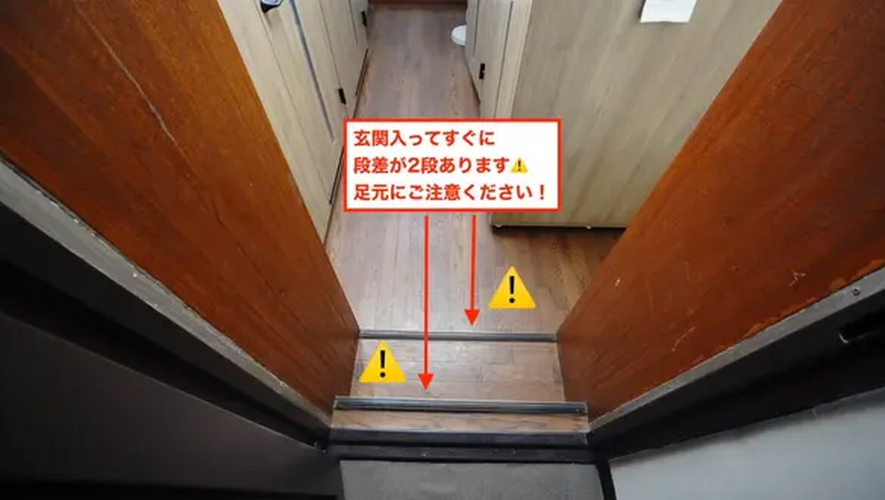 SoloWork練馬駅前 入口を入ってすぐの2段の段差